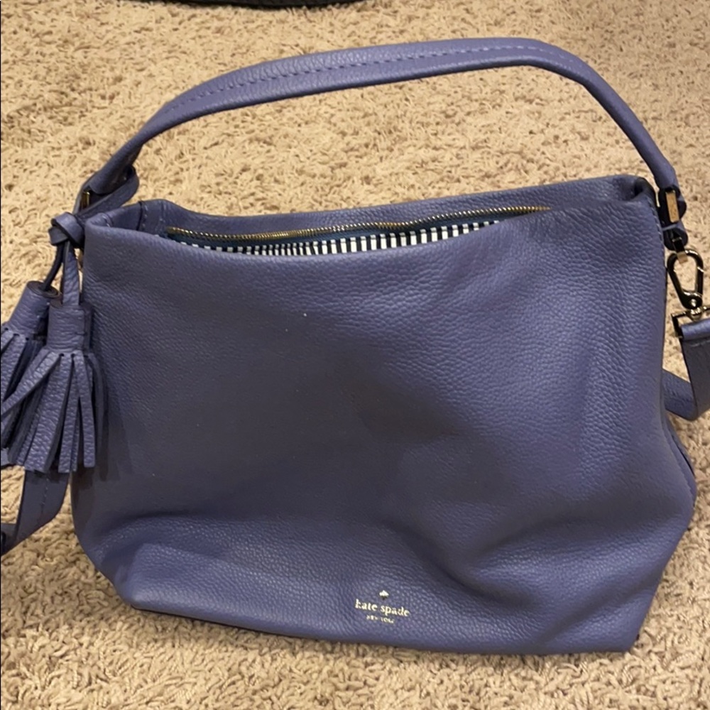 Kate spade periwinkle leather crossbody